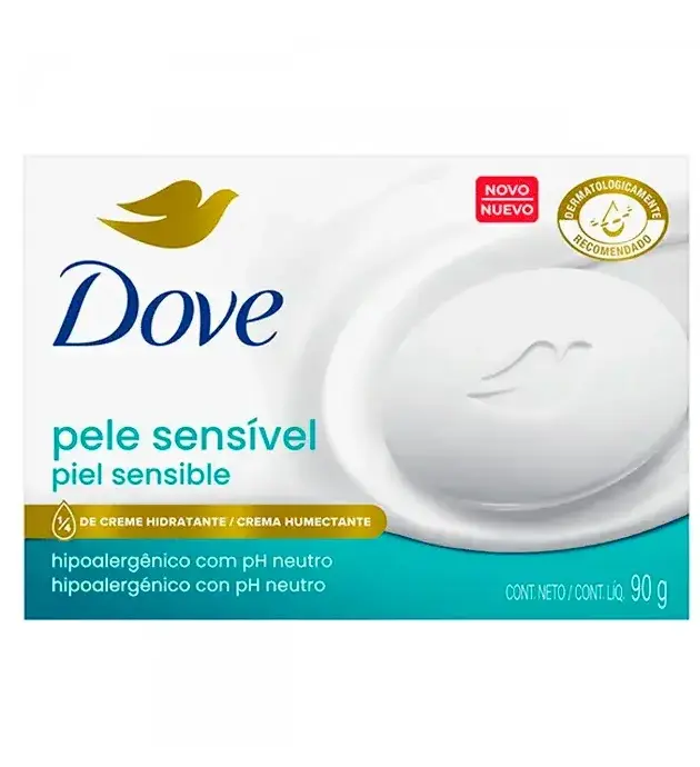 Dove Jabón tocador piel sensible 90gr