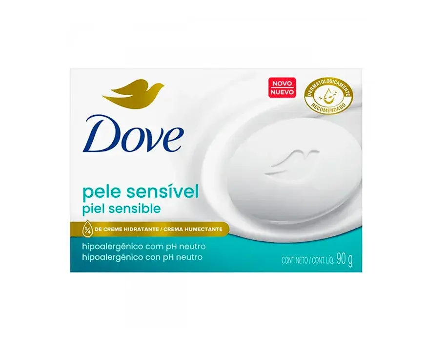 Dove Jabón tocador piel sensible 90gr