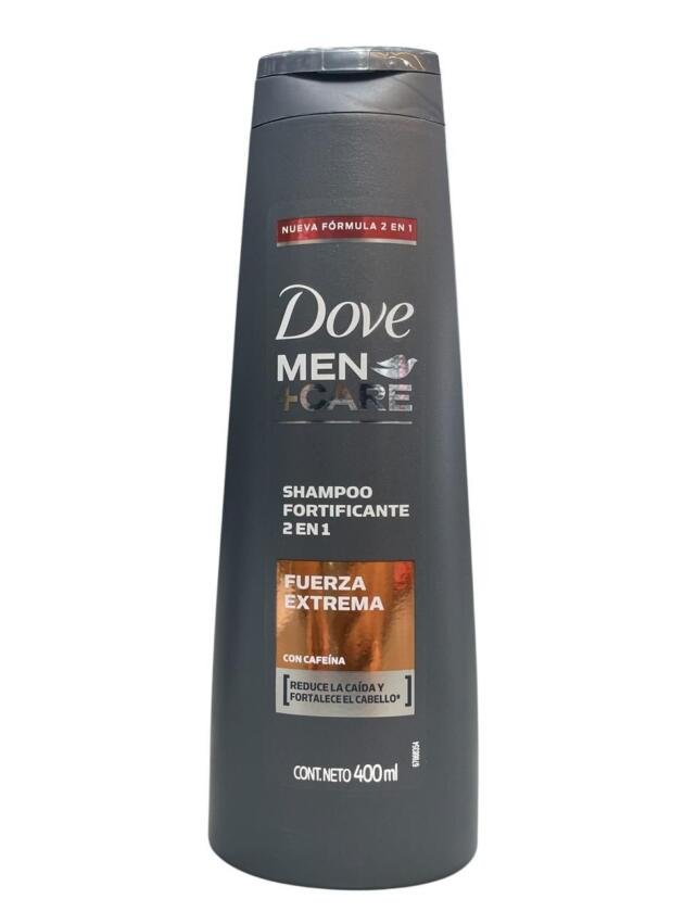 Shampoo Fortificante 2en1 Fuerza Extrema Men Dove, 400 mL