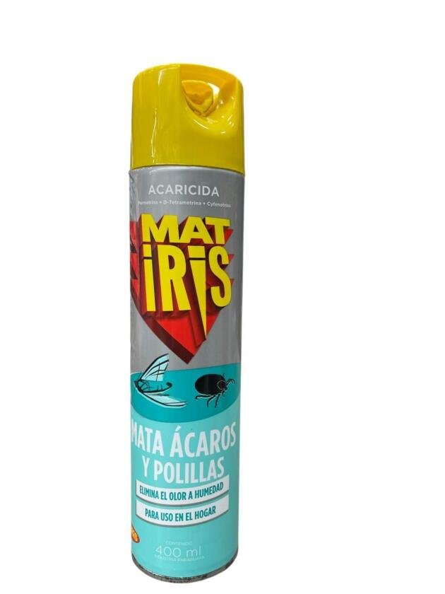 MATIRIS INSECTICIDA AEROSOL ACARICIDA MATA ACAROS Y POLILLAS - 400mL.