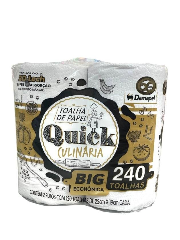 Quick papel toalla 240hoj. 2roll.