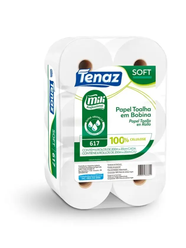 Papel Toalla 6 rollos 200mt(Tenaz)