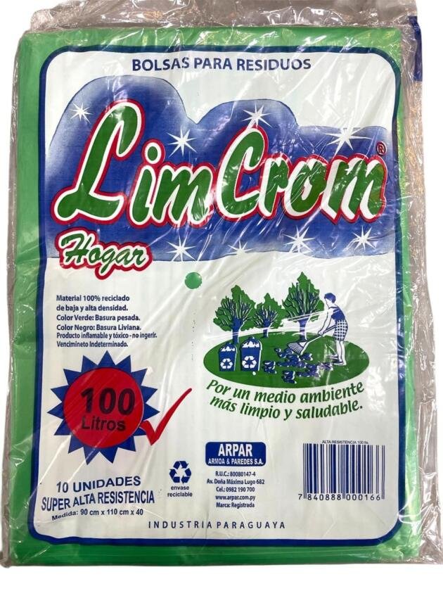 Bolsa de Basura (super reforzado) LimCrom 100