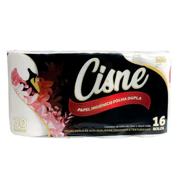 Papel Higiénico 16 rollos Cisne doble hoja, 30mt