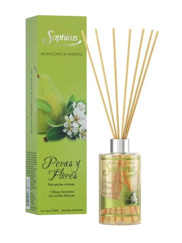 Saphirus Difusor con palillo Pera y Flores