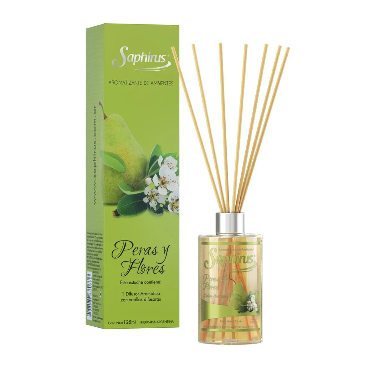 Saphirus Difusor con palillo Pera y Flores