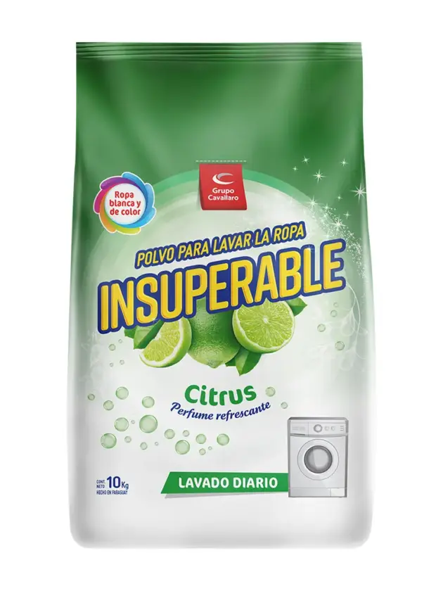POLVO PARA LAVAR LA ROPA INSUPERABLE Citrus - Bolsa de 10Kg