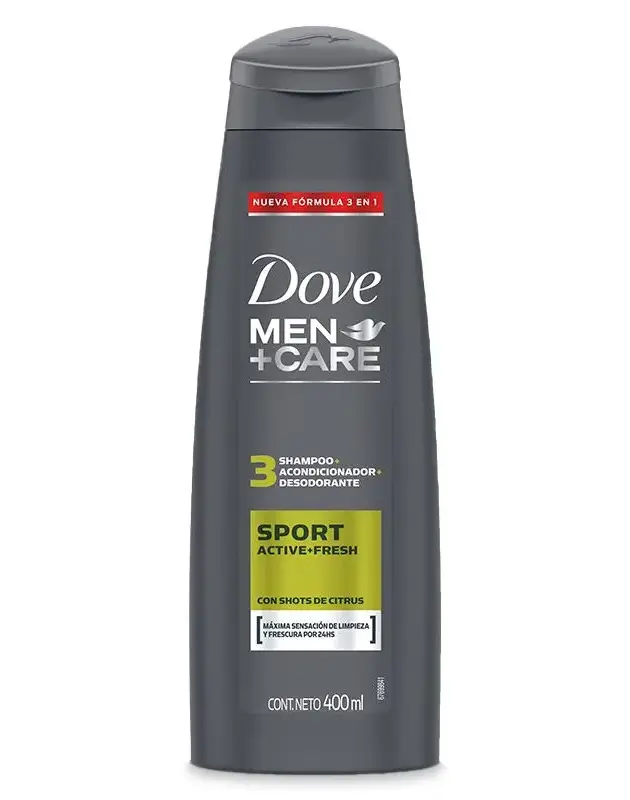 DOVE SHAMPO SPORT ACTIVE 3 EN 1 400ML