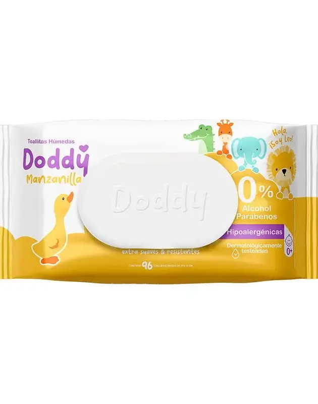 TOALLITAS HUMEDAS DODDY CON MANZANILLA 100 UNID.