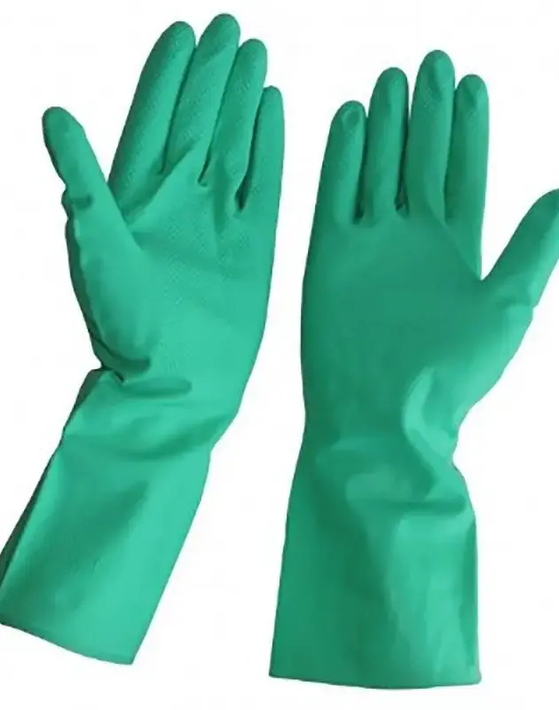 Guante verde Nitrilo Verde 33 cm tamaño M