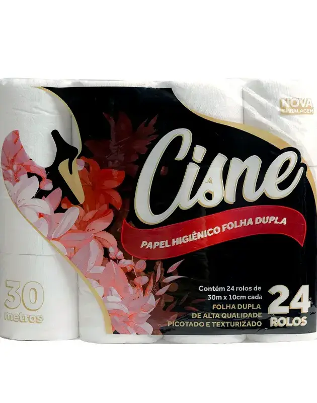 Papel Higiénico Cisne doble hoja 24RL de 30M