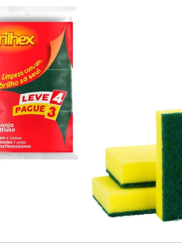 Esponja multiuso 4x3 BRILHEX