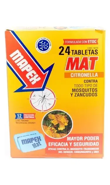 MAPEX en tabletas MAT con Citronella, 24und.