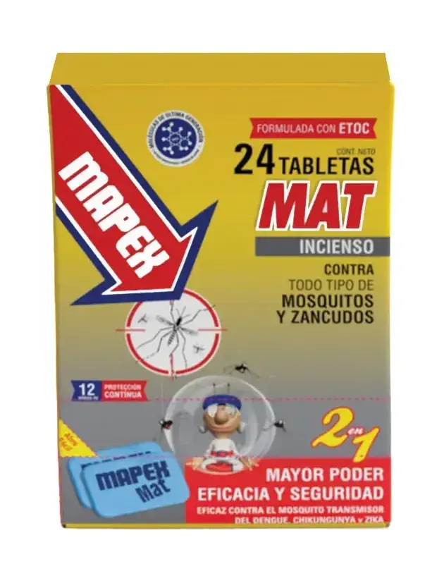 MAPEX en tabletas MAT con Incienso, 24und.