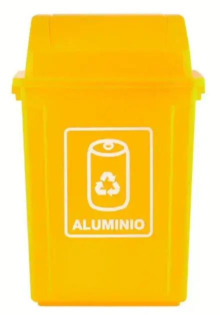 BASURERO PLAST. 50LT R.762 AMARILLO CAJOVI