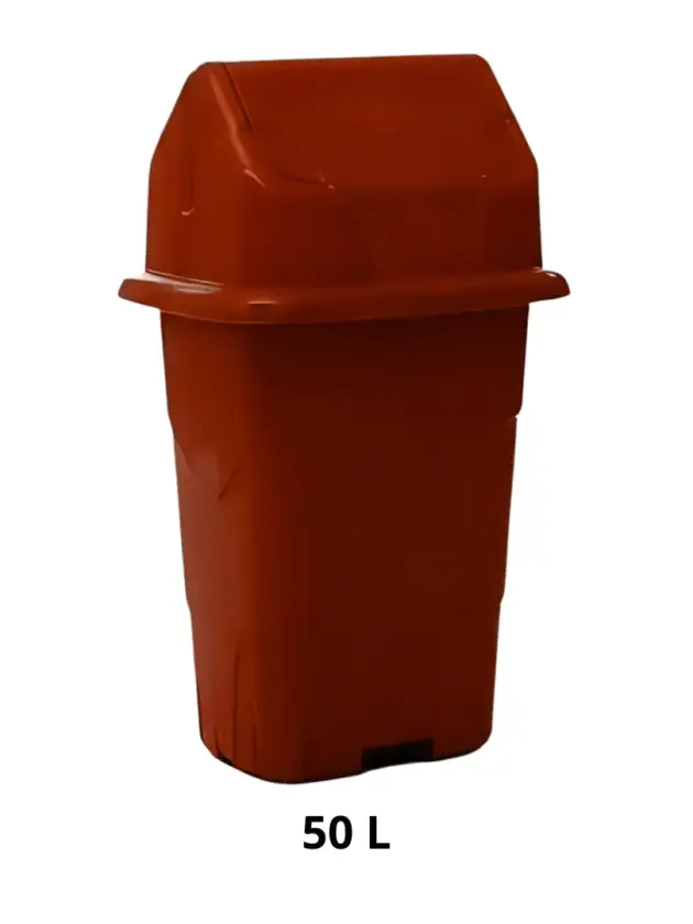 BASURERO PLAST. 50LT R.762 ROJO CAJOVI