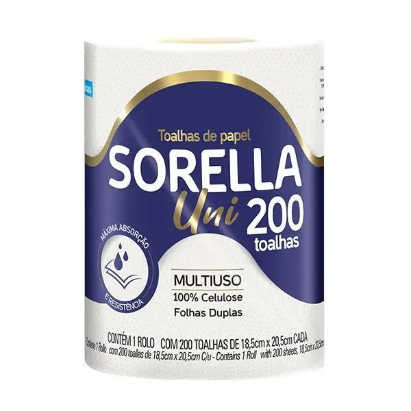 PAPEL TOALLA SORELLA HOJA DOBLE UNIT 200