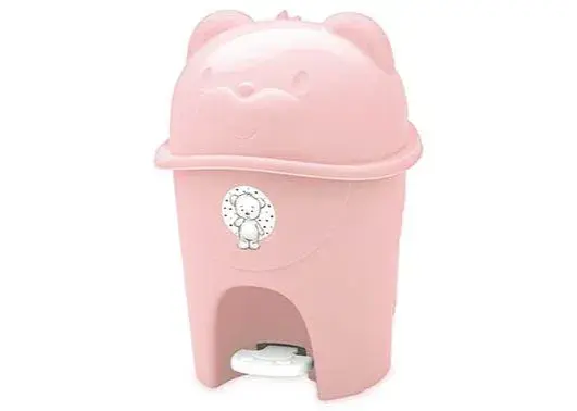 BASURERO INFANTIL A PEDAL, ROSA 6.5 LT