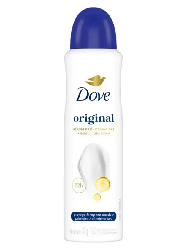 DOVE DESODORANTE SPRAY AP ORIGINAL, 150 ML