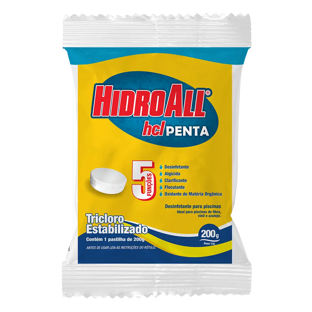 HCL Penta, Tricloro estabilizado, HIDROALL 200gr - Imagen 3