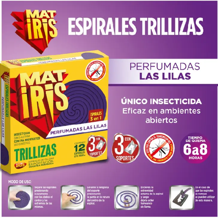 MATIRIS ESPIRAL TRILLIZA LAS LILAS X 12 UND - Imagen 2