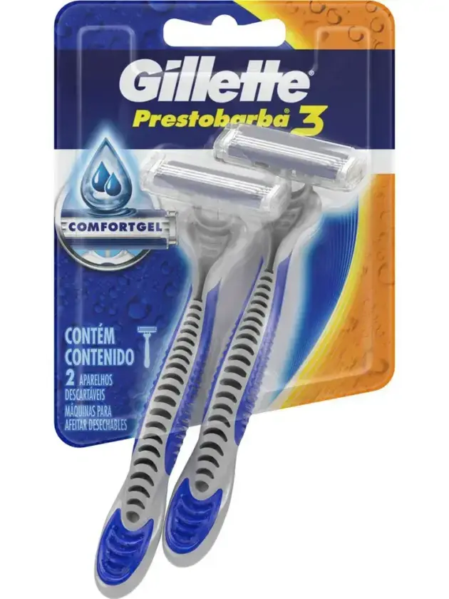 PRESTOBARBA GILLETTE 3 COMFORTGEL, 2 UN.