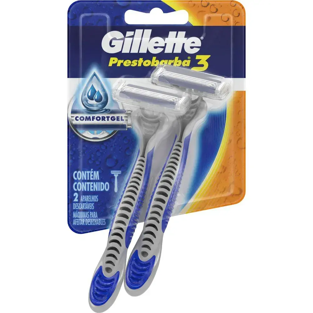 PRESTOBARBA GILLETTE 3 COMFORTGEL, 2 UN.