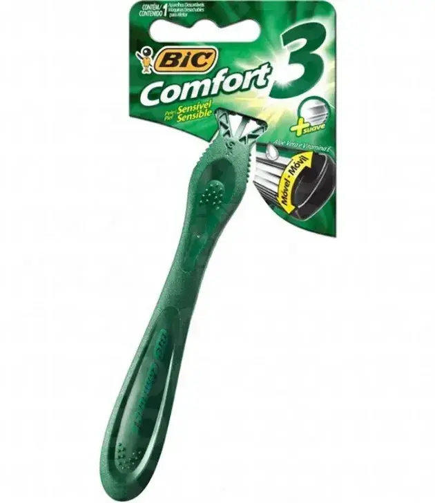 Maquina para Afeitar Comfort 3 Sensitive Bic, VERDE