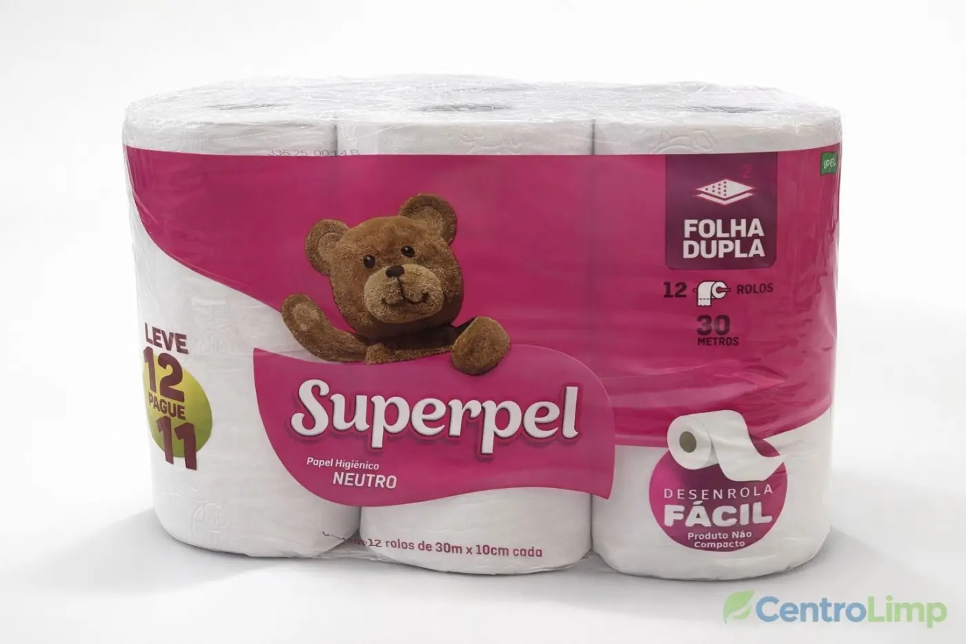 Papel Higiénico Superpel 12rollos de 30mtrs.