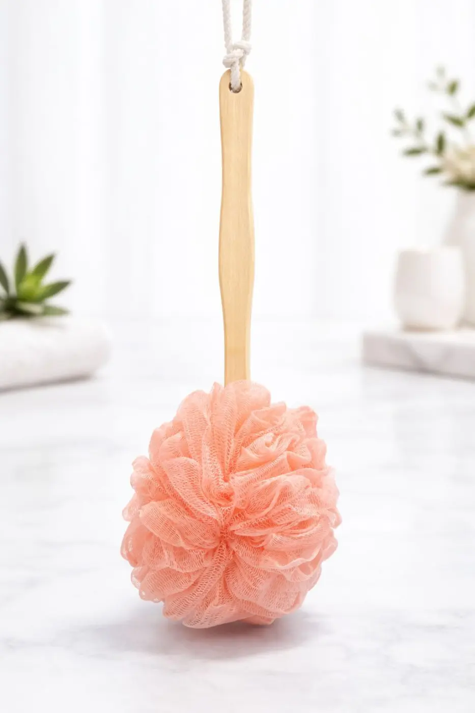 Esponja de baño con mango de madera - Imagen 2
