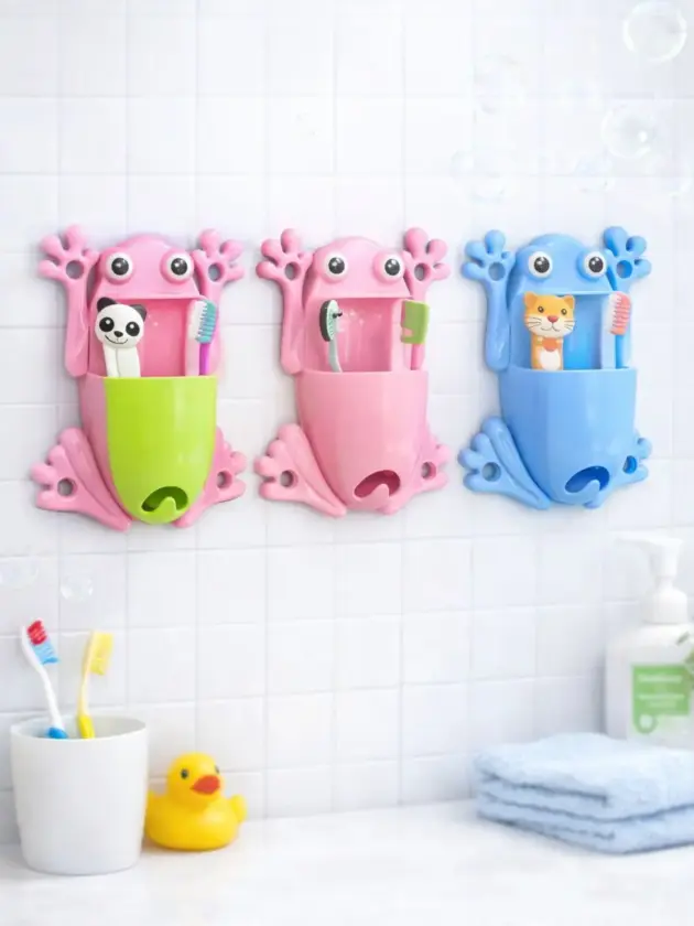 Portacepillo Dental Infantil, Rana Adhesiva