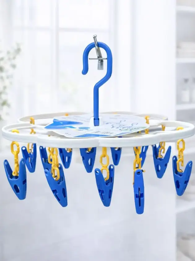 Colgador Plast. Circular con 12 Pinzas