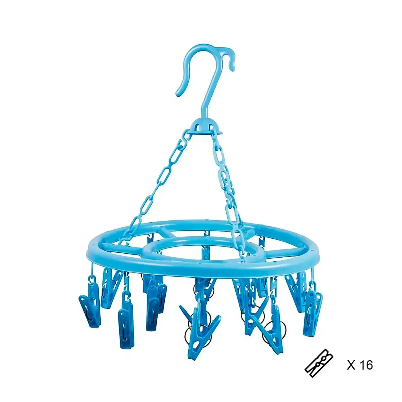 Colgador Plast. Circular con 18 Pinzas