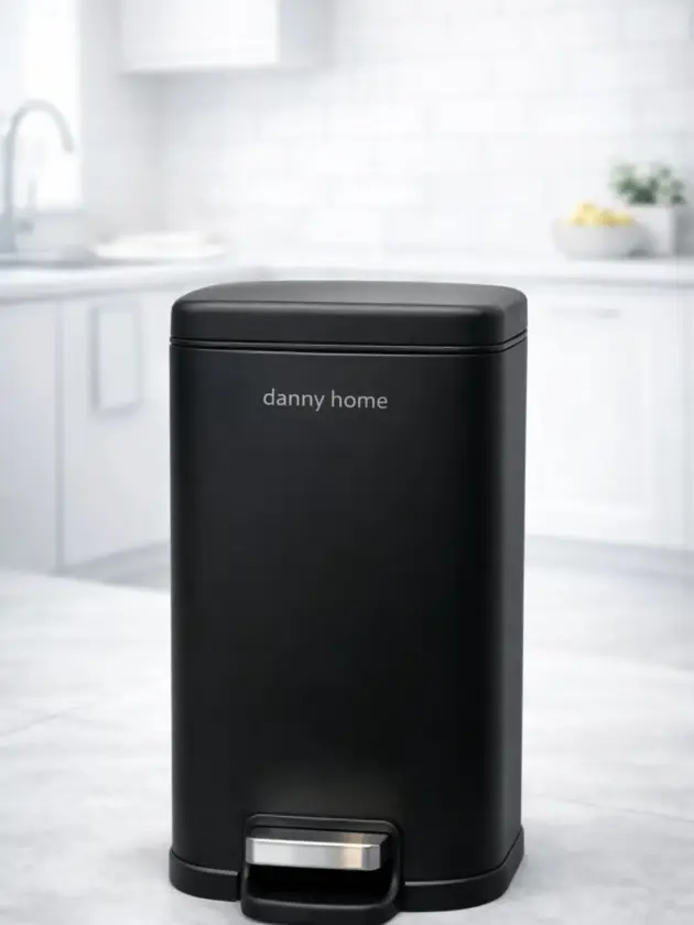 Basurero Inox color Negro 10L, DANNY HOME