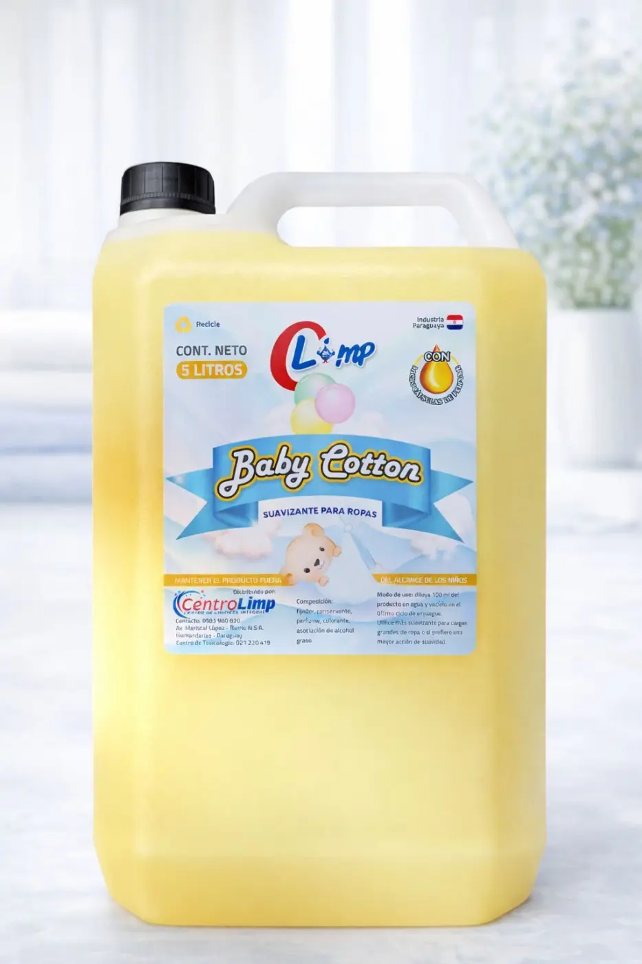 Suavizante Concentrado Baby Cotton, 5l CLIMP.