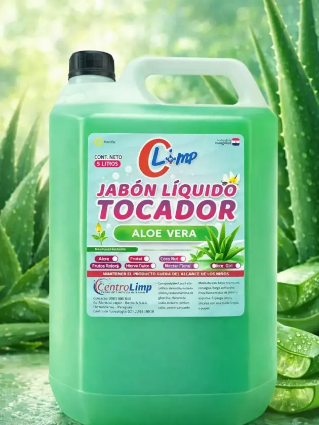 Jabon Liquido Tocador Aloe Vera, 5lt CLIMP