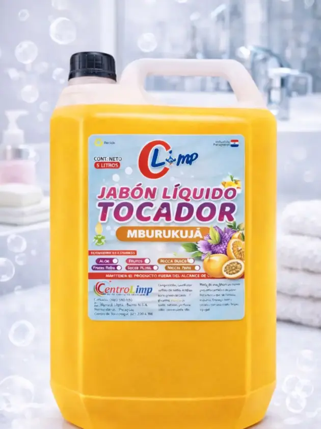 Jabon Liquido Tocador Mburukuja, 5lt CLIMP