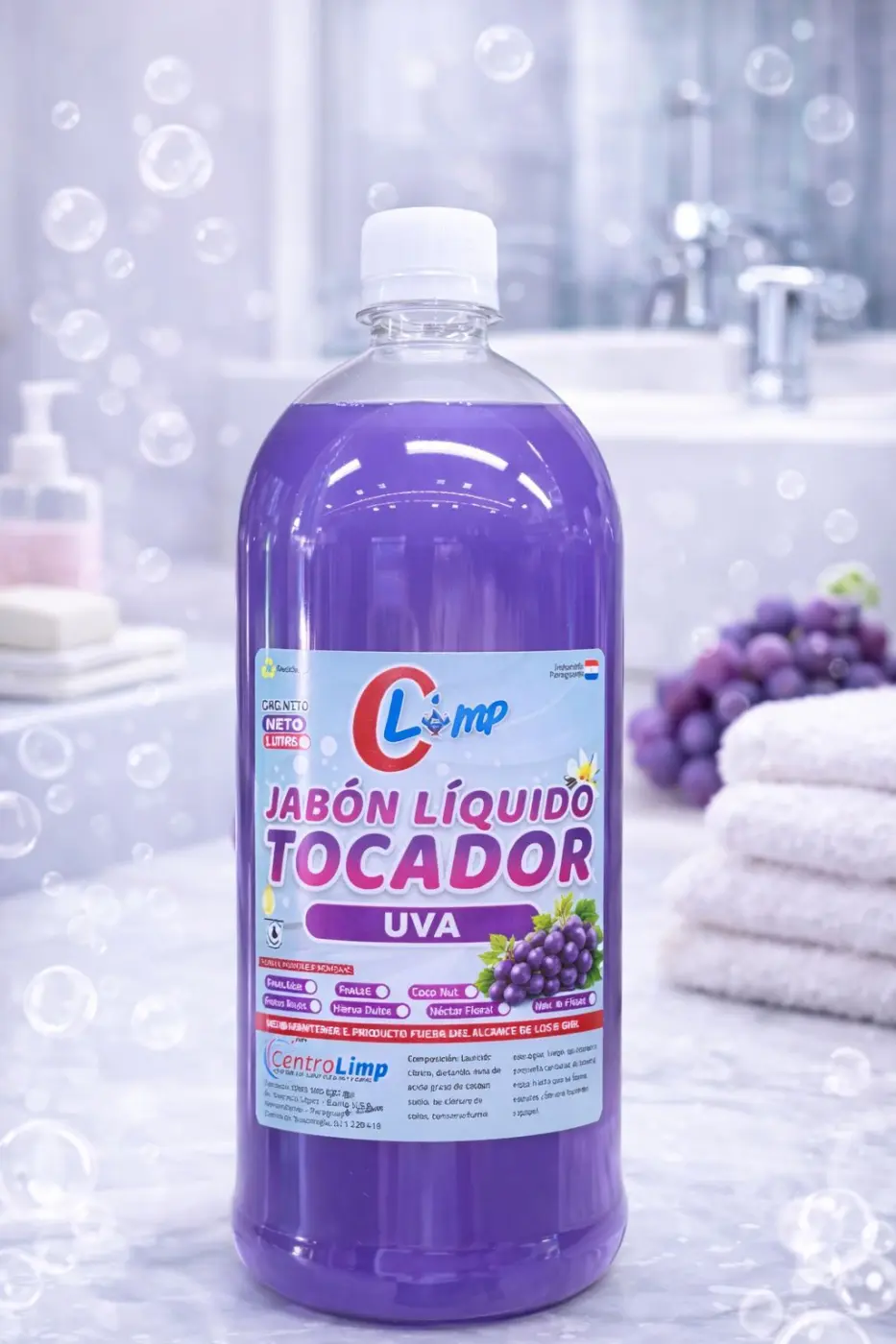Jabon Liquido Tocador Uva, 1lt CLIMP