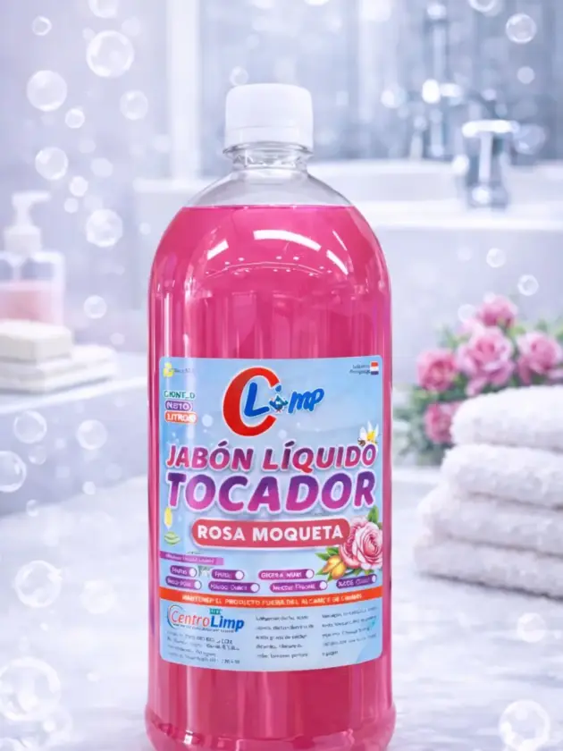Jabón Liquido Tocador Rosa Moqueta, 1lt CLIMP