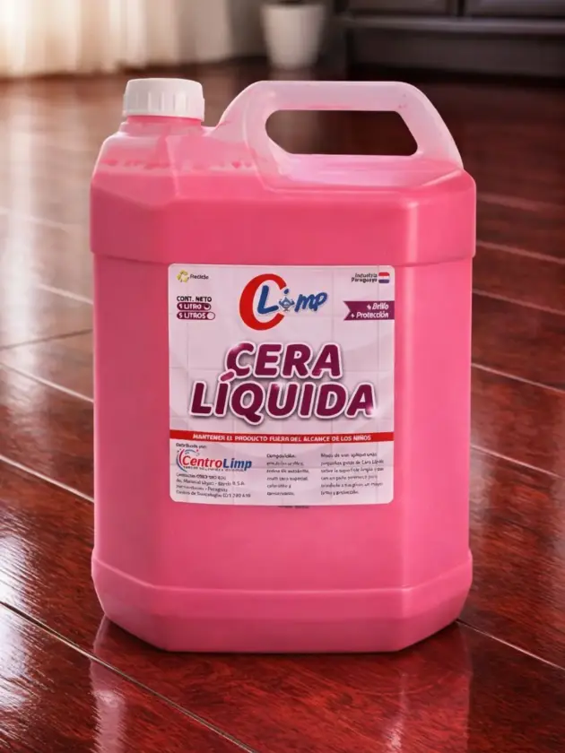 Cera Liquida Roja CLIMP, 5Lt - Alto Brillo y Protección.