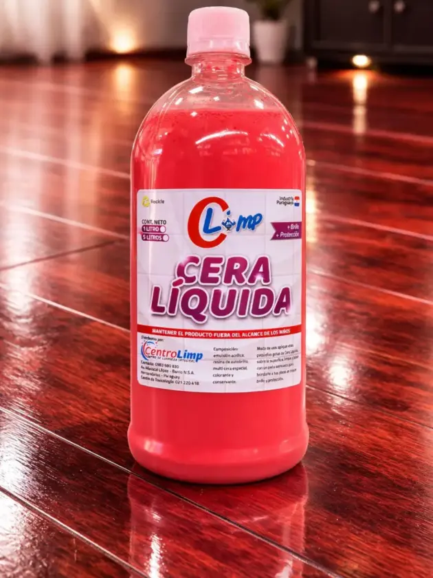 Cera Líquida Roja CLIMP, 1Lt – Alto Brillo y Protección.