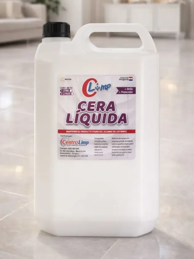 Cera Liquida Neutra CLIMP, 5Lt - Alto Brillo y Protección.