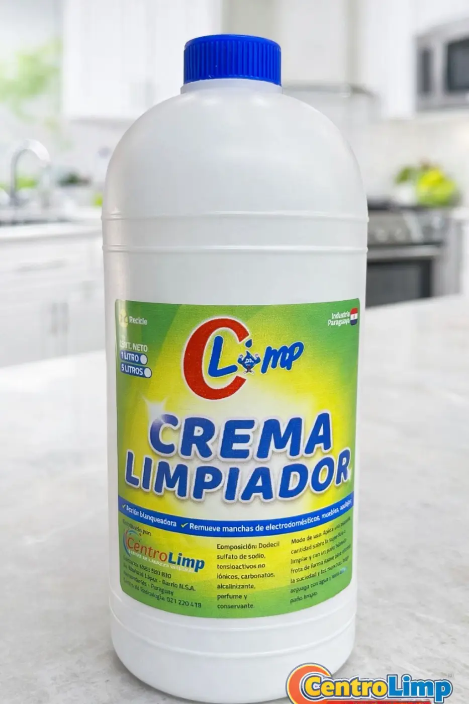 Crema Multiuso 1L, Accion Blanqueadora Tipo Cif