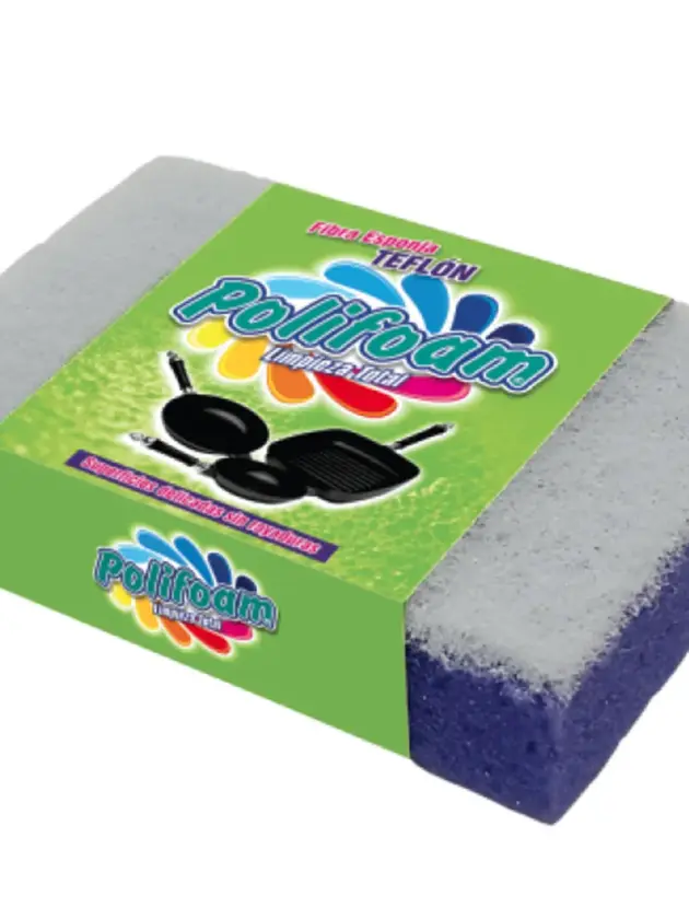 Polifoam fibra esponja teflon