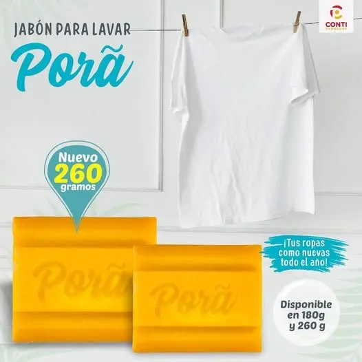 Jabón para ropa Porã  260gr.