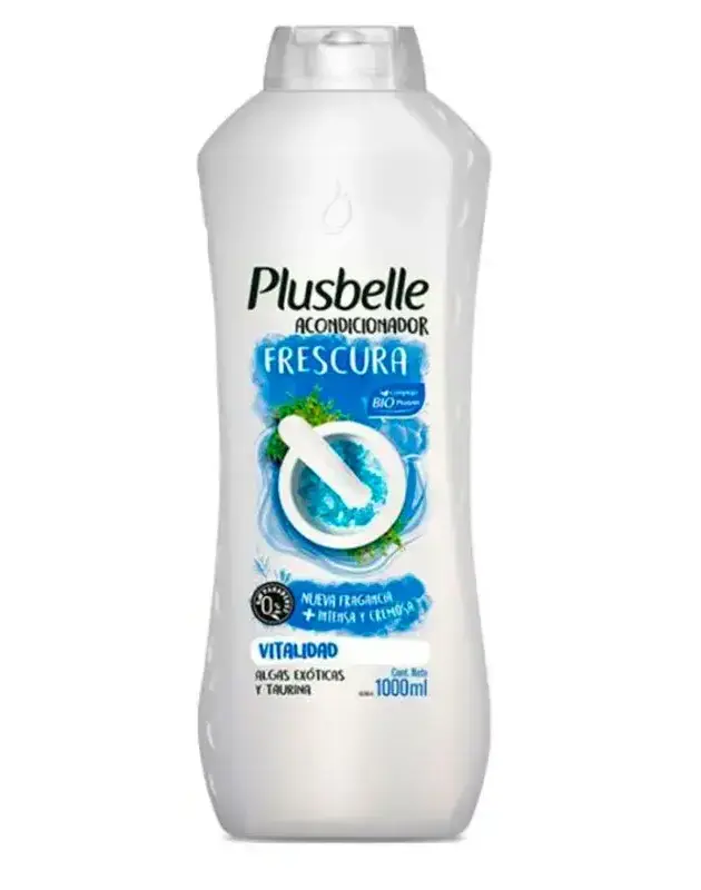 Plusbelle Acondicionador Frescura Vitalidad con Algas Exóticas y Taurina , 1Lt