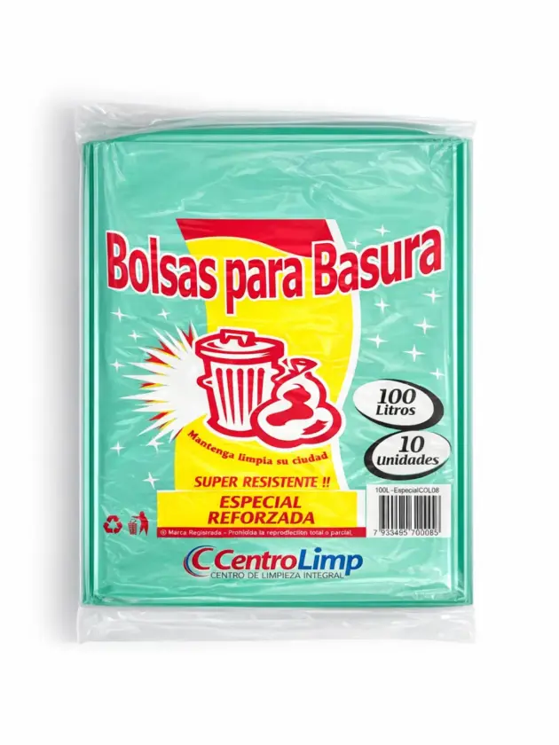 Bolsa de Basura 100lt RESISTENTE (AMARILLO)