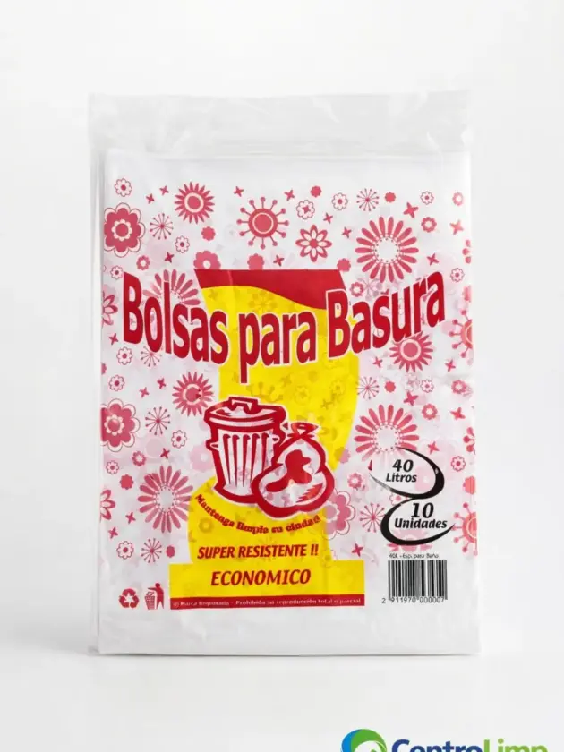 Bolsa de Basura 40lt Económico (Floreado)