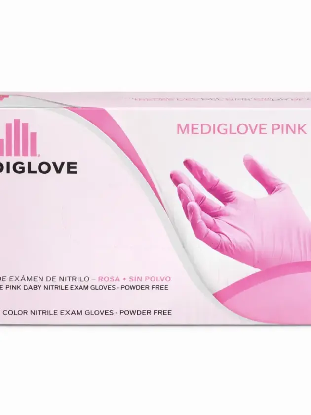 Guante  Nitrilo  rosado  Mediglove