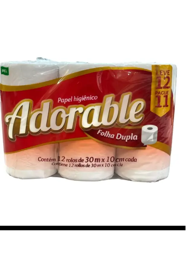 Papel Higiénico 12rollos, Adorable de 30mtrs.